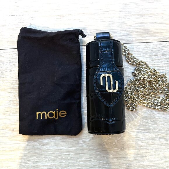 MAJE Embossed leather lipstick case, NEVER USED - Picture 1 of 3